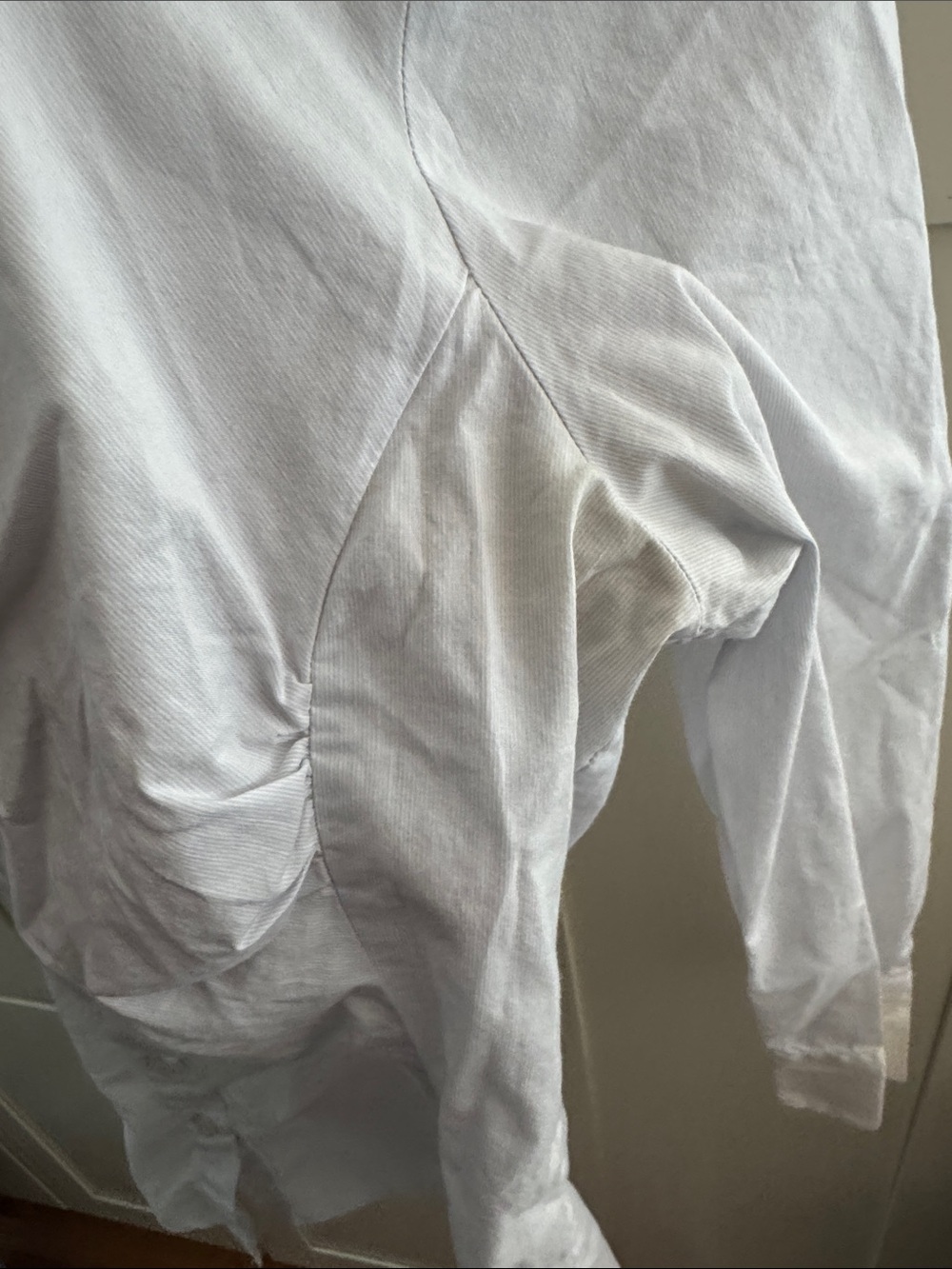 Sisley White Collared Shirt with Subtle Stripe Detail - Picture 4 of 4